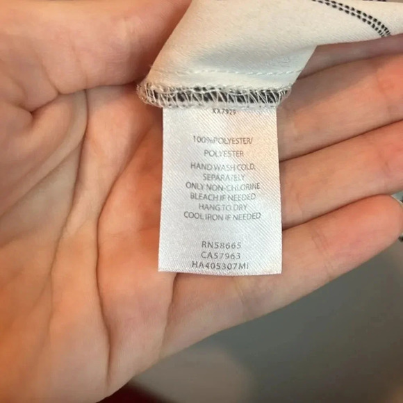 Halogen small black white striped lightweight top - Picture 4 of 5